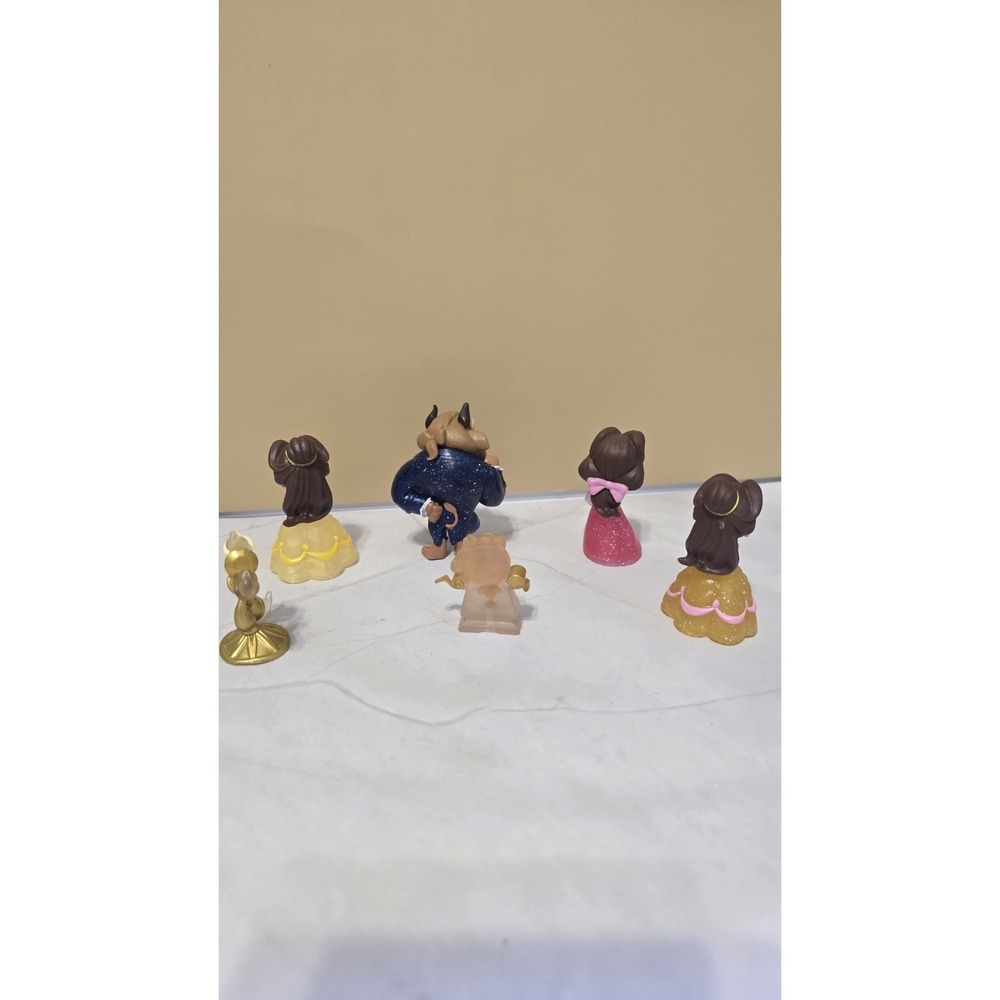 Disney Comic Character Beauty And The Beast Movie Figurines Lot Of 6 - Picture 4 of 5